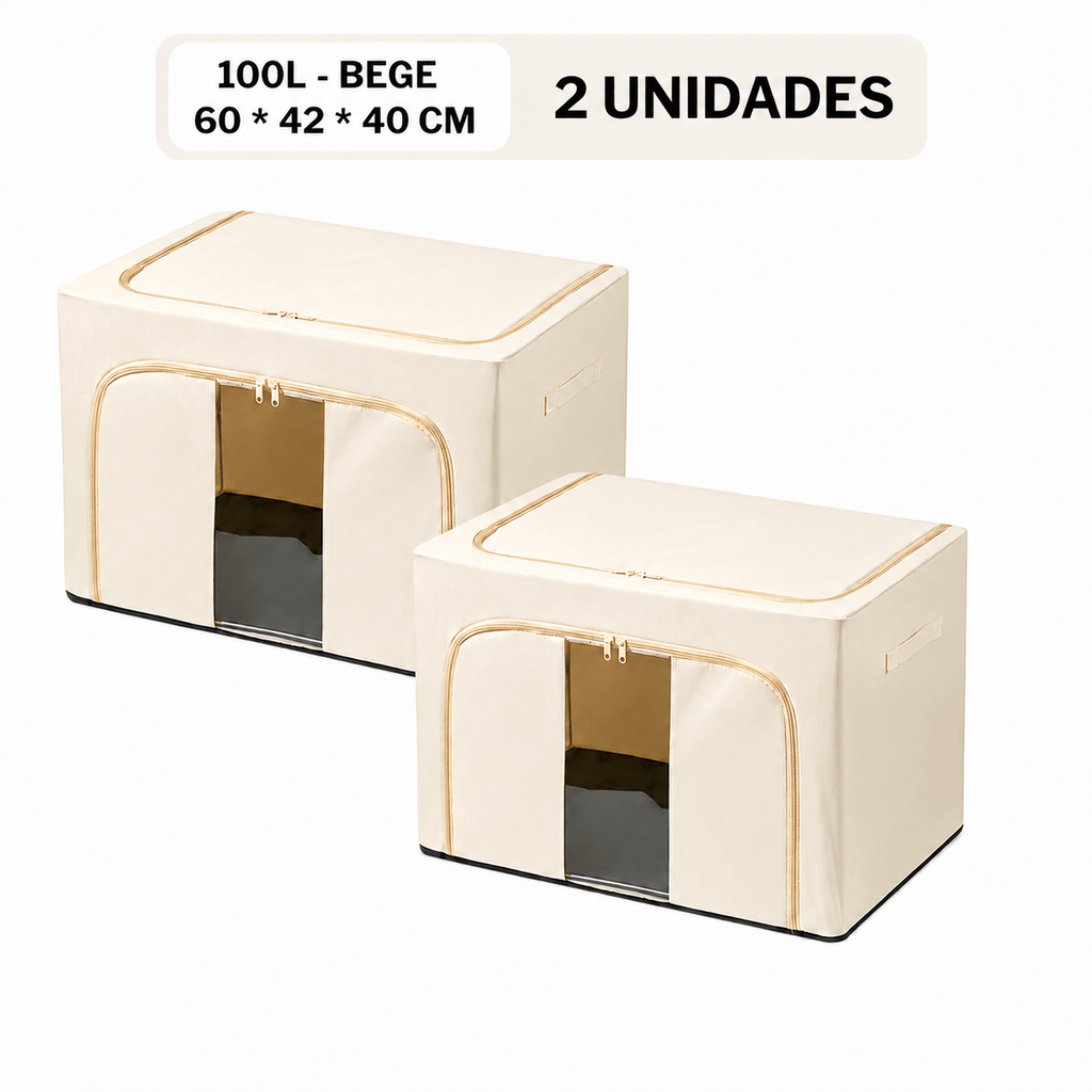 Caixa Organizadora Dobrável com Visor – 24L, 66L ou 100L