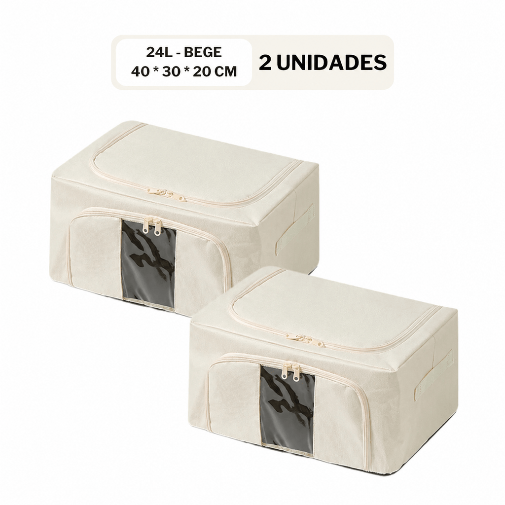 Caixa Organizadora Dobrável com Visor – 24L, 66L ou 100L