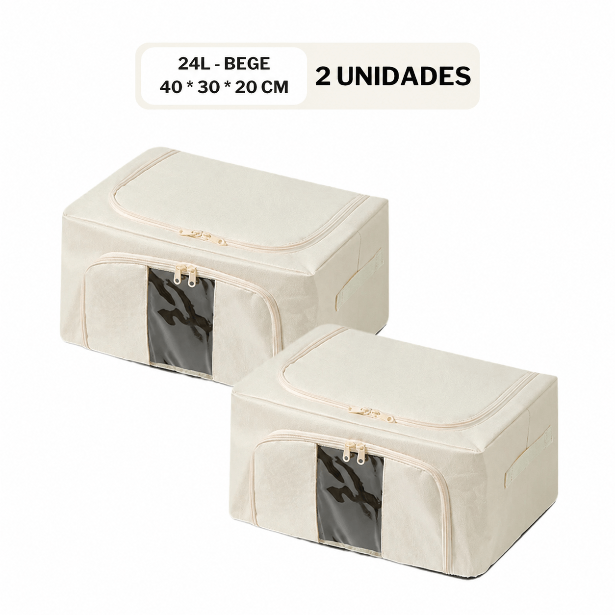 Caixa Organizadora Dobrável com Visor – 24L, 66L ou 100L