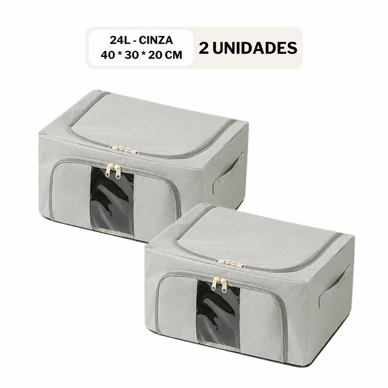Caixa Organizadora Dobrável com Visor – 24L, 66L ou 100L