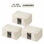 Caixa Organizadora Dobrável com Visor – 24L, 66L ou 100L