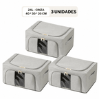 Caixa Organizadora Dobrável com Visor – 24L, 66L ou 100L