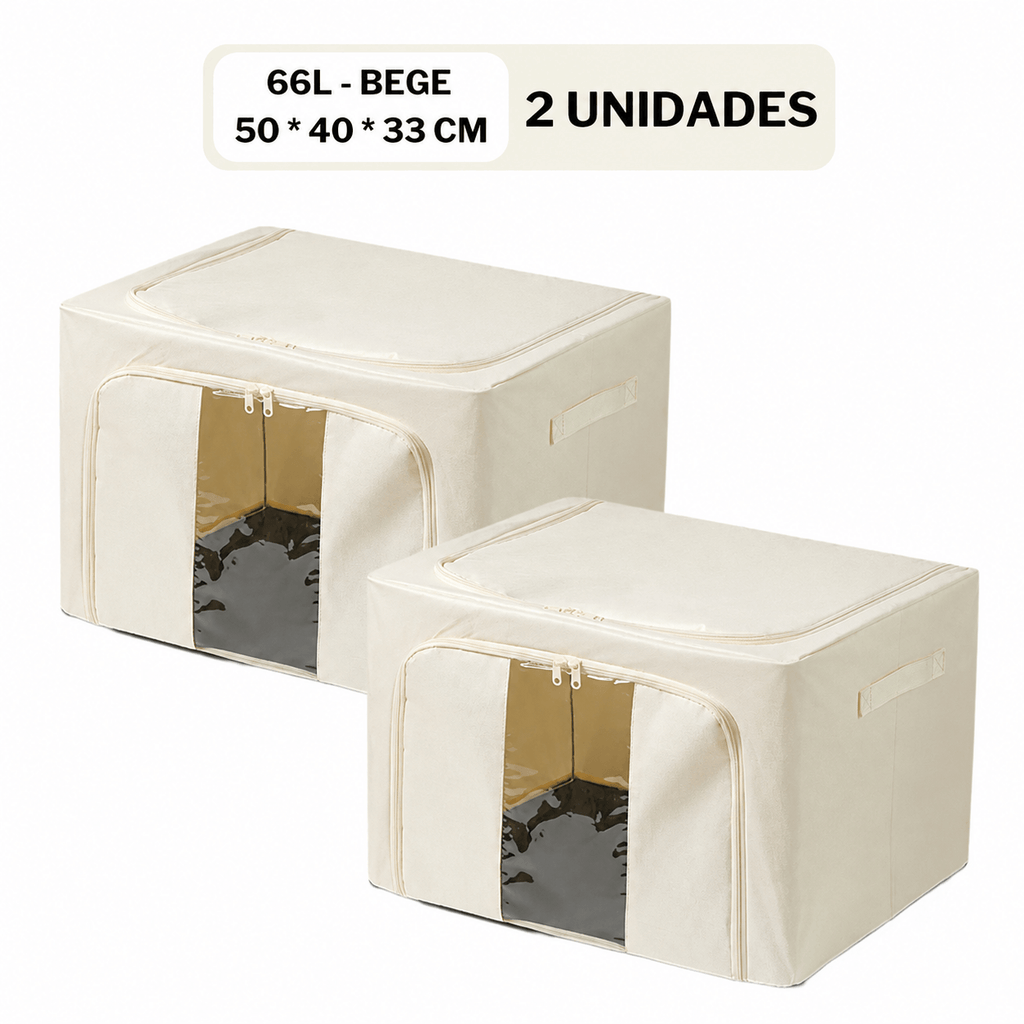 Caixa Organizadora Dobrável com Visor – 24L, 66L ou 100L