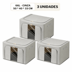 Caixa Organizadora Dobrável com Visor – 24L, 66L ou 100L