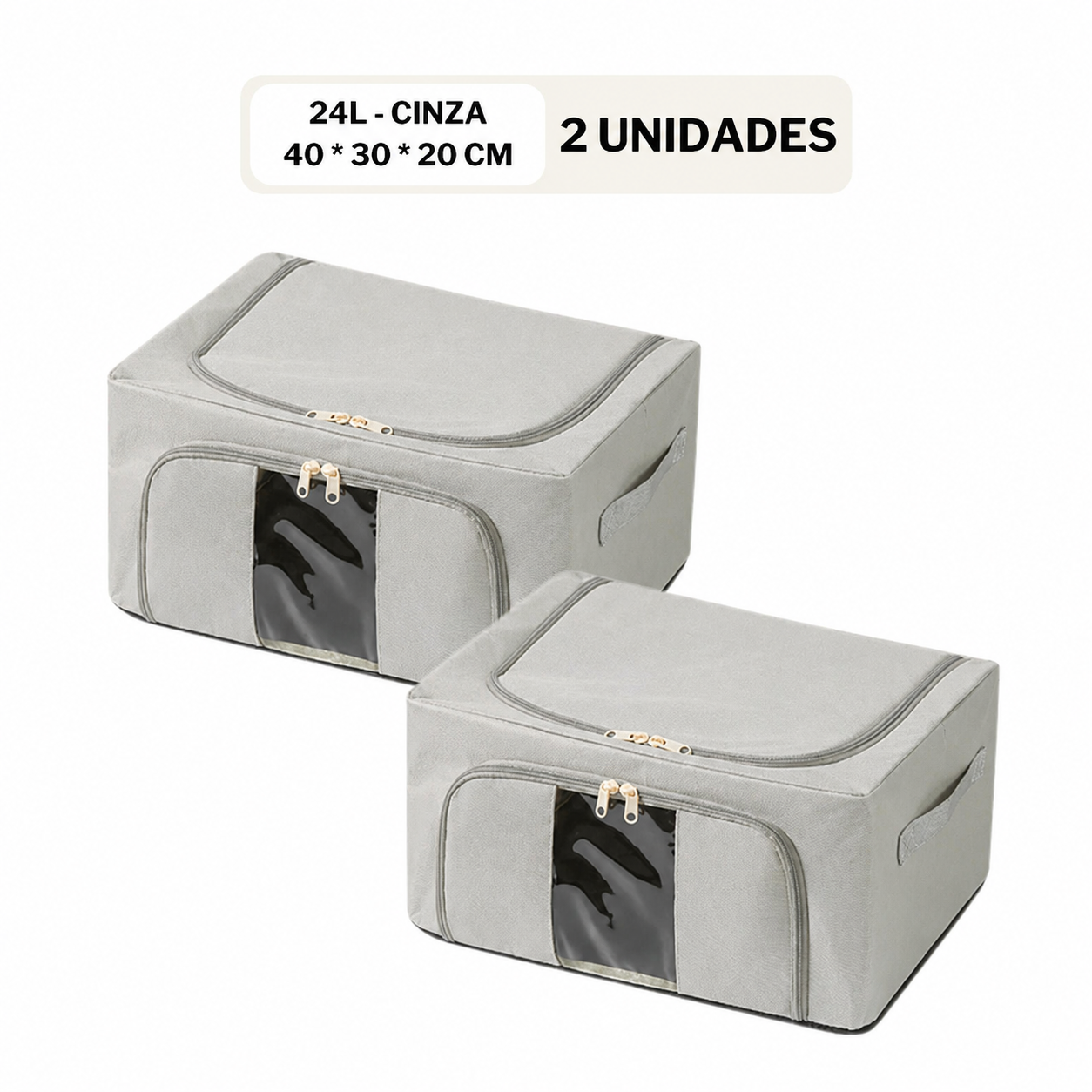 Caixa Organizadora Dobrável com Visor – 24L, 66L ou 100L