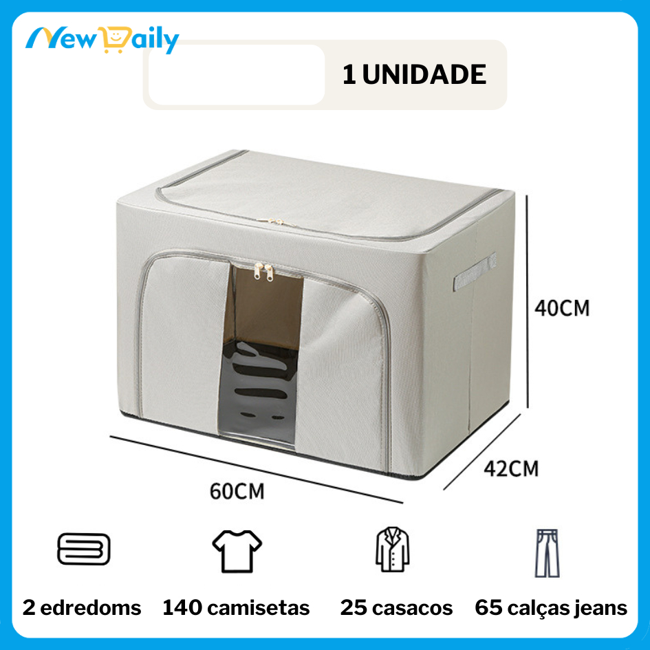 Caixa Organizadora Dobrável com Visor – 24L, 66L ou 100L