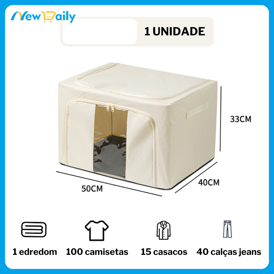 Caixa Organizadora Dobrável com Visor – 24L, 66L ou 100L