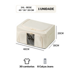 Caixa Organizadora Dobrável com Visor – 24L, 66L ou 100L