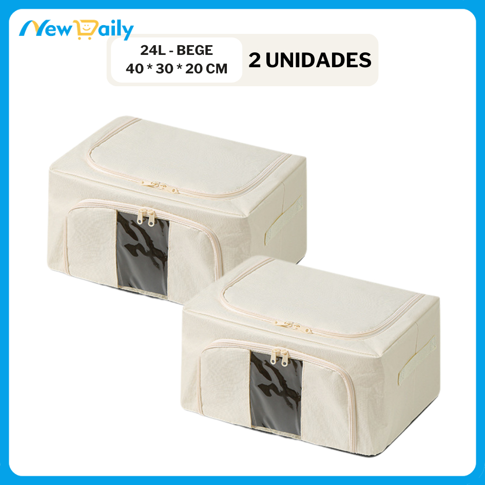 Caixa Organizadora Dobrável com Visor – 24L, 66L ou 100L