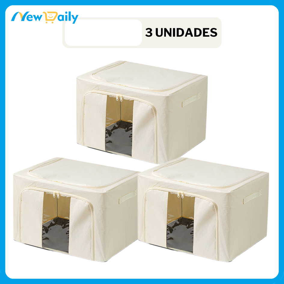 Caixa Organizadora Dobrável com Visor – 24L, 66L ou 100L