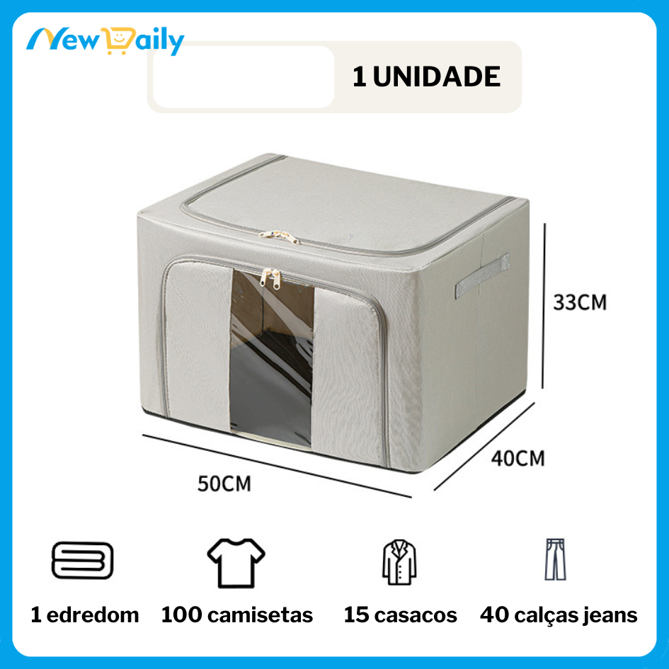 Caixa Organizadora Dobrável com Visor – 24L, 66L ou 100L