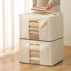 24L/66L/100L Caixa Organizadora Roupas Brinquedos Lençol Edredom Guarda Roupa Dobrável Visor Transparent OG-35 36 37