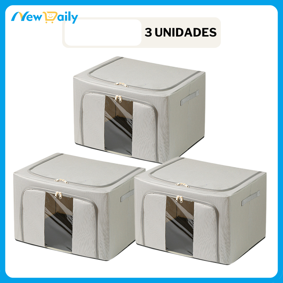Caixa Organizadora Dobrável com Visor – 24L, 66L ou 100L