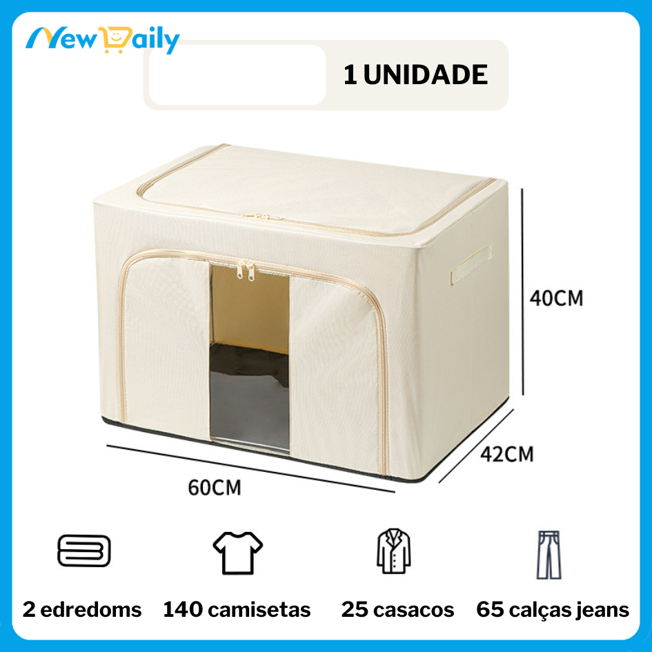 Caixa Organizadora Dobrável com Visor – 24L, 66L ou 100L