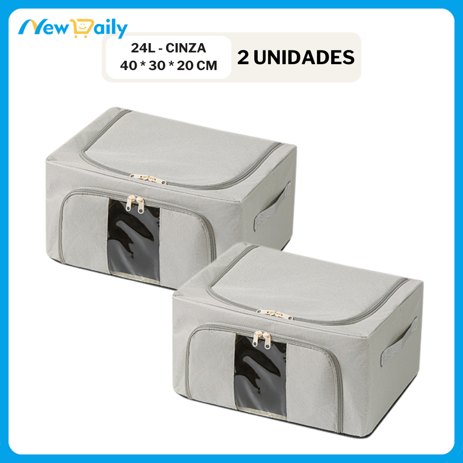 Caixa Organizadora Dobrável com Visor – 24L, 66L ou 100L
