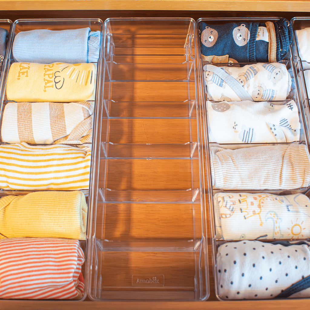 Kit 6 Colmeia Organizadora em Acrílico para Gavetas Calcinha Meia C/Divisória Roupinhas de bebe Body