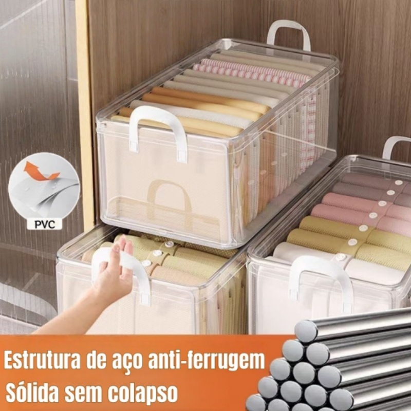 Caixas Organizador De Guarda Roupa Dobrável De Armazenamento Dobrável Para Roupas E Calças Grande Dura Qualidade