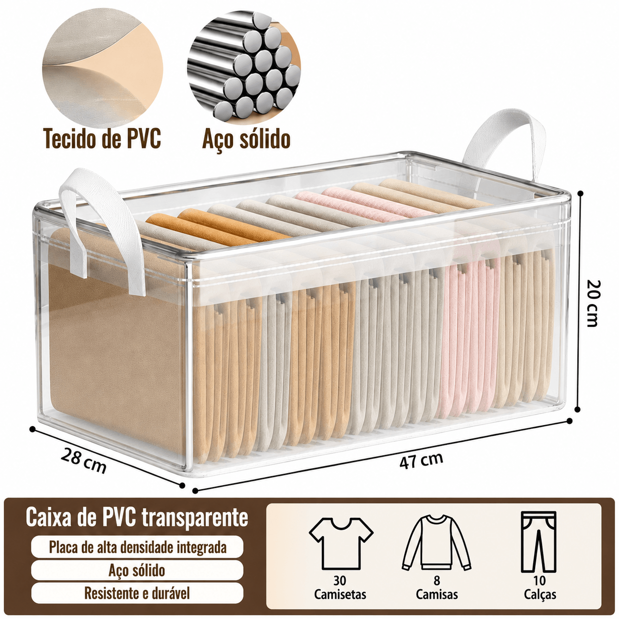 Caixa Organizadora Dobrável para Guarda-Roupa