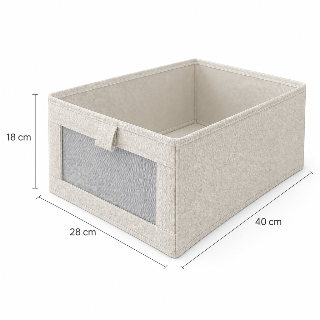 Organizador de Guarda-Roupa Dobrável com Visor | Para Closet e Prateleira